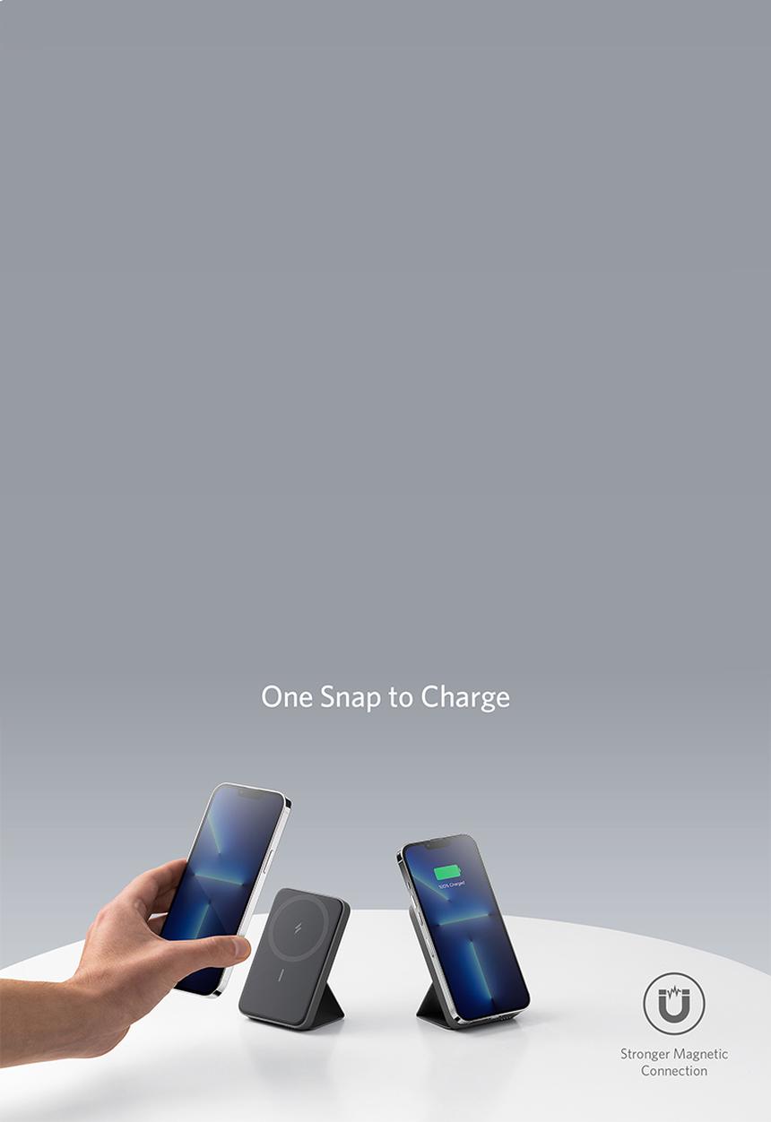 Anker - Magnetic Battery (MagGo) Portable Charger for iPhone 14/13/12-Black