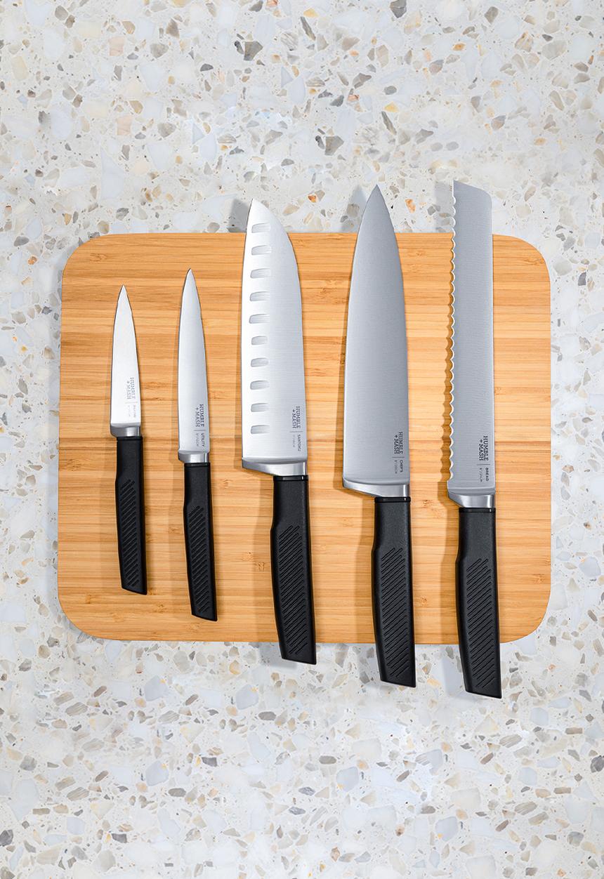 Humble & Mash - Gripline series utility knife 12cm - black