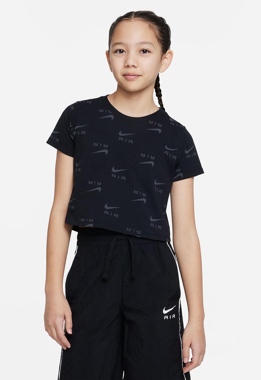 Nike - G nsw tee crop air aop - black