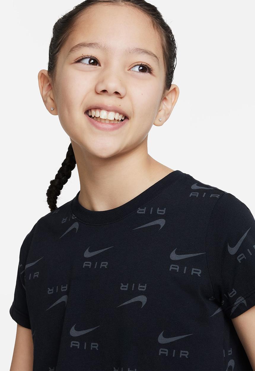 Nike - G nsw tee crop air aop - black