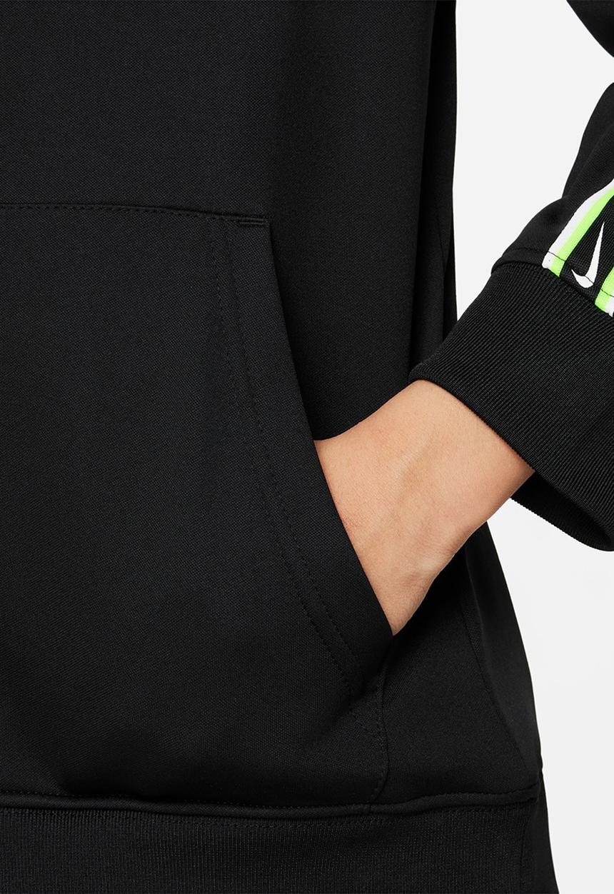 Nike - B nsw repeat sw pk fz hoodie - black/black/volt