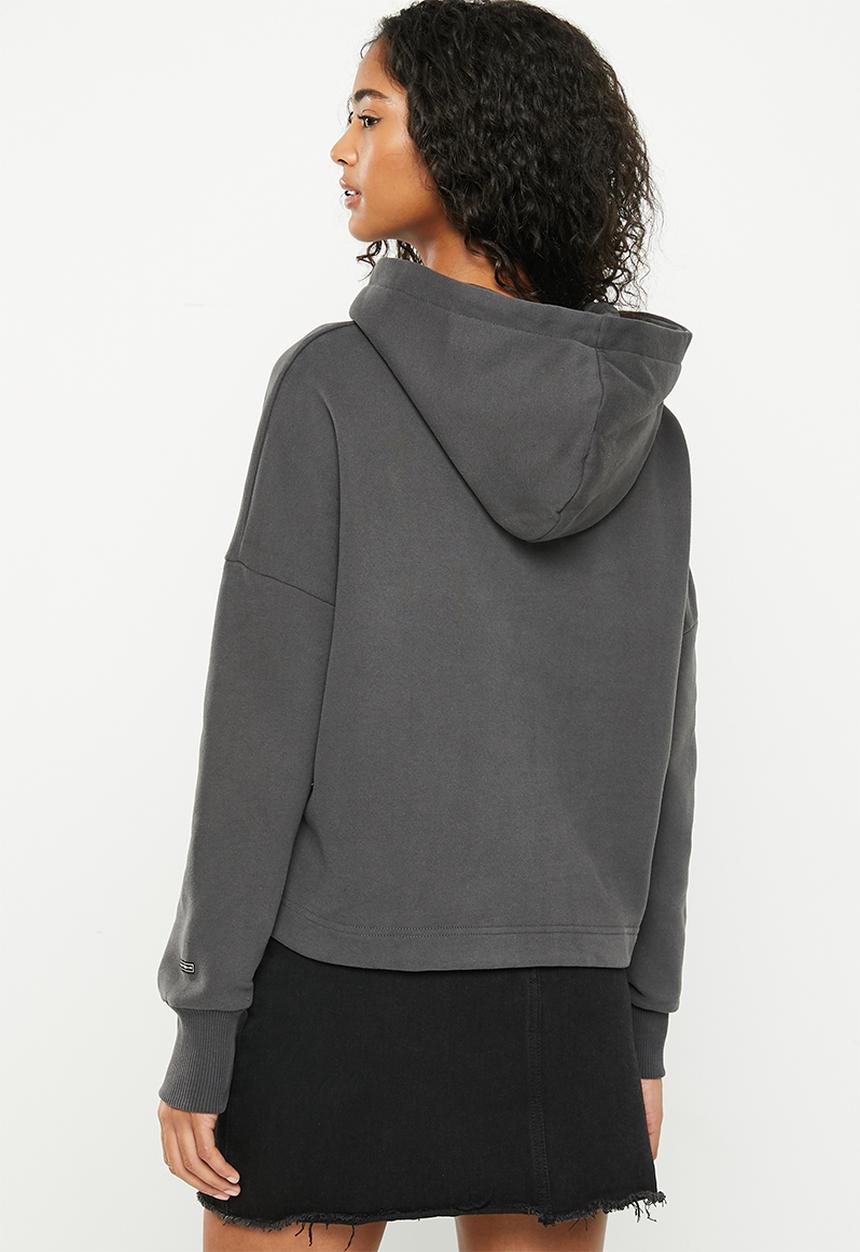 Superdry. - Vintage logo rainbow hood - charcoal