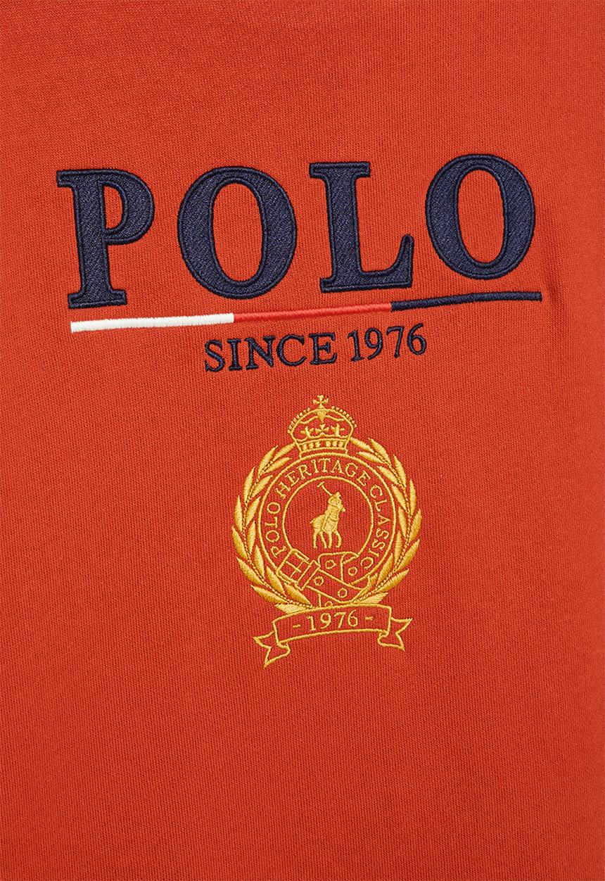 POLO - Boys ayden crested sweater - sunset
