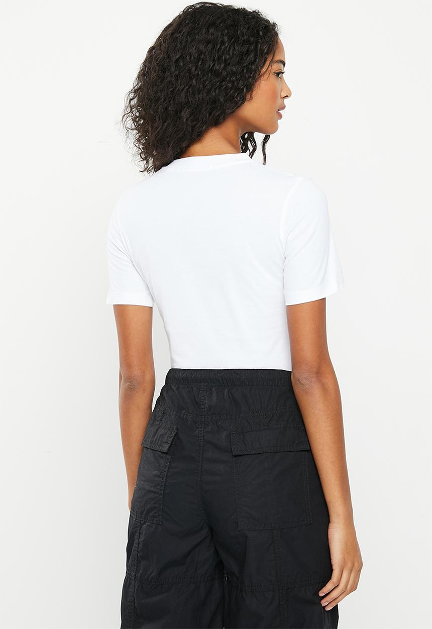 Calvin Klein - Monologo slim fit tee - white