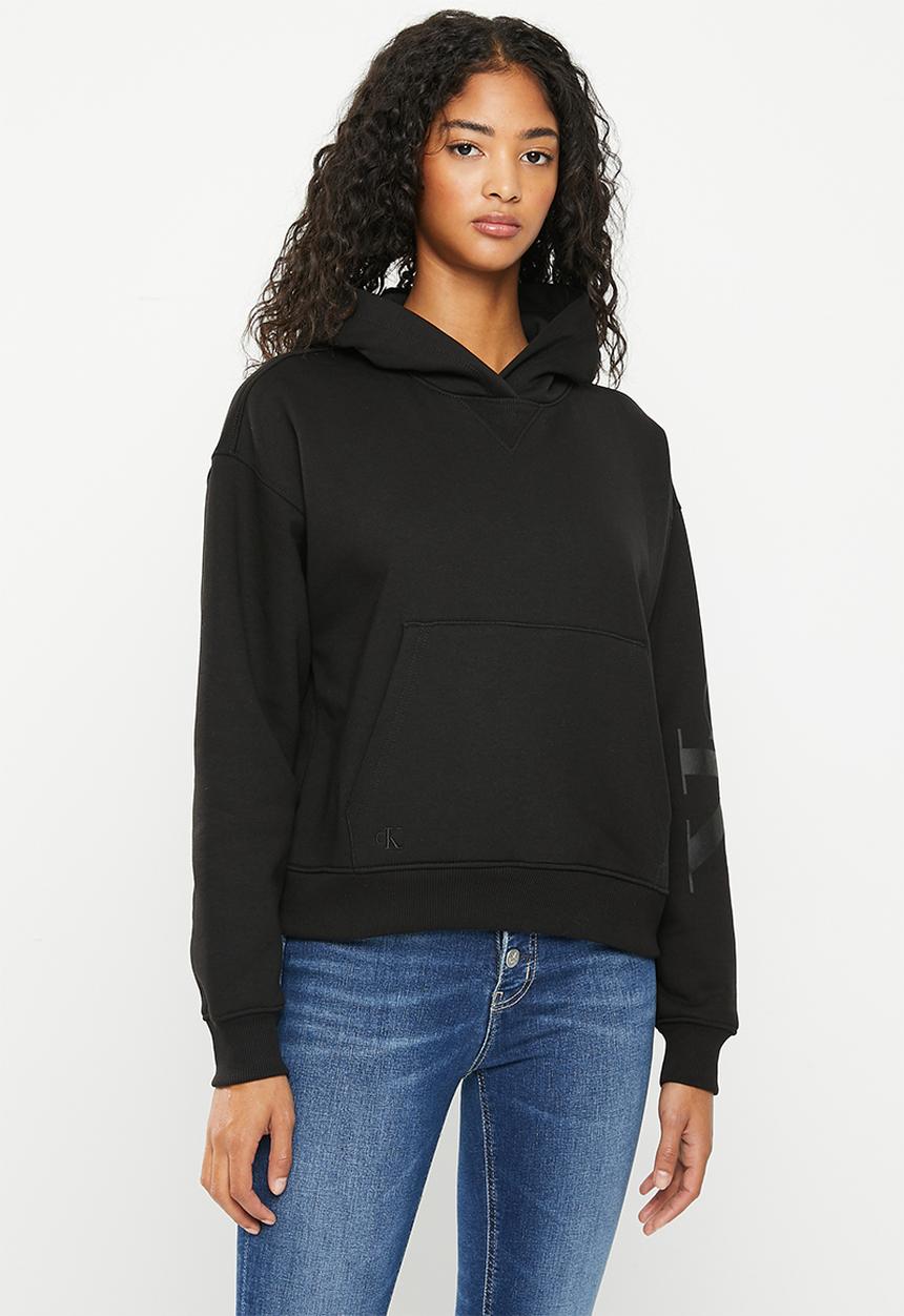 Calvin Klein - Gradient monologo hoodie - ck black