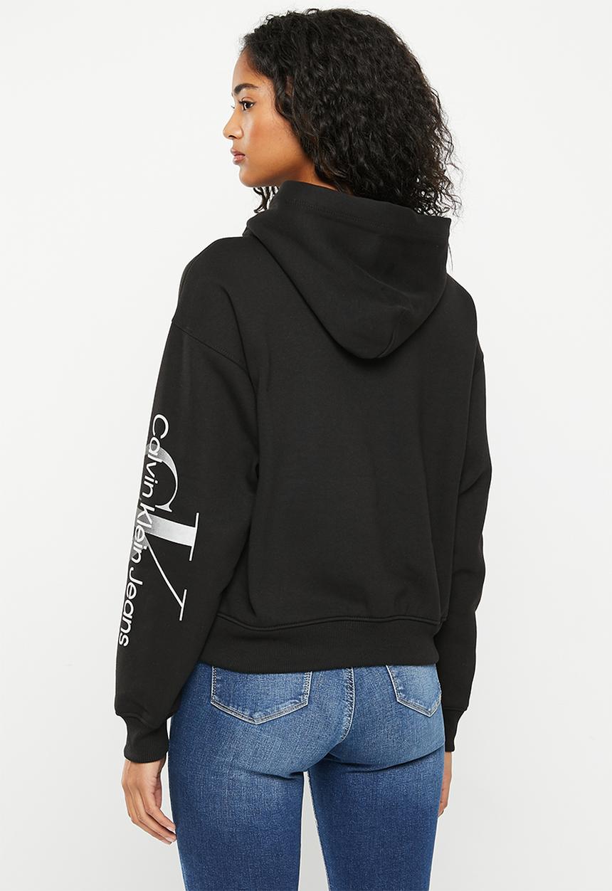 Calvin Klein - Gradient monologo hoodie - ck black