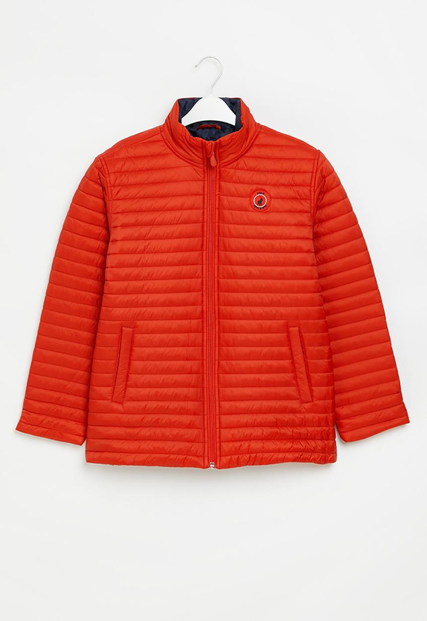 POLO - Boys ethan long sleeve puffer jacket - sunset