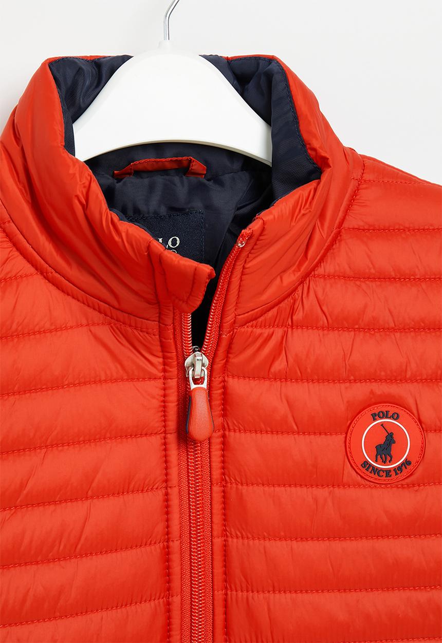 POLO - Boys ethan long sleeve puffer jacket - sunset