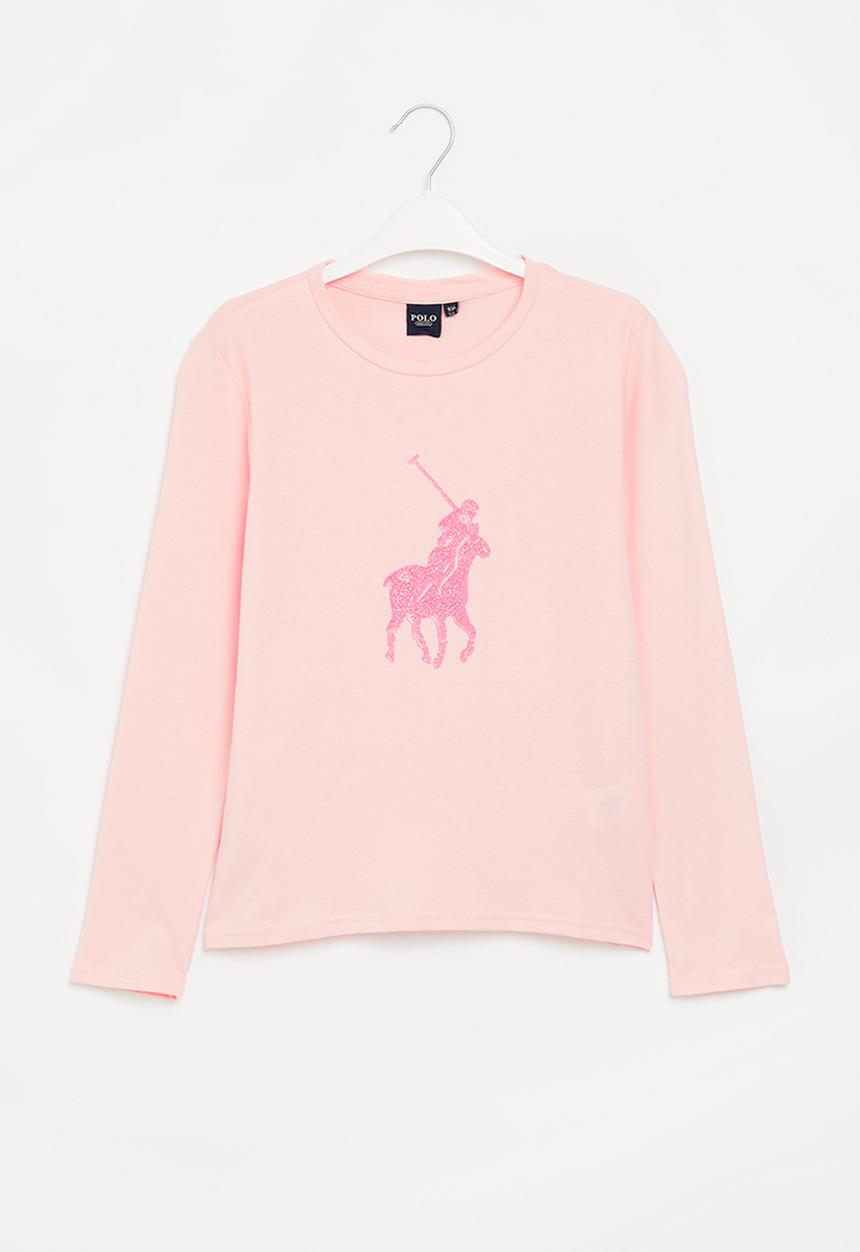 POLO - Girls jordan printed long sleeve tee - pink