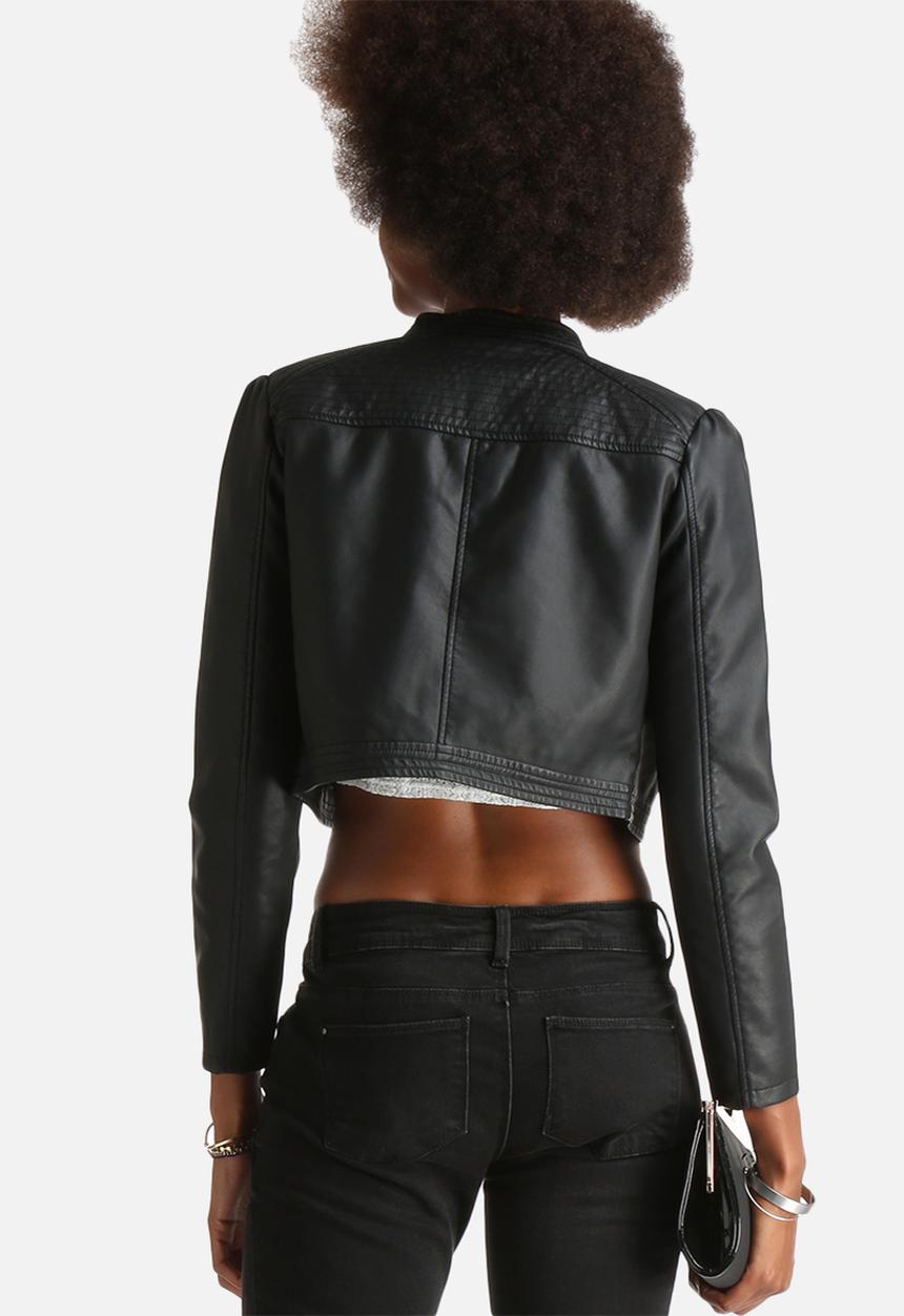 Jacqueline de Yong - Rich Faux Leather Jacket