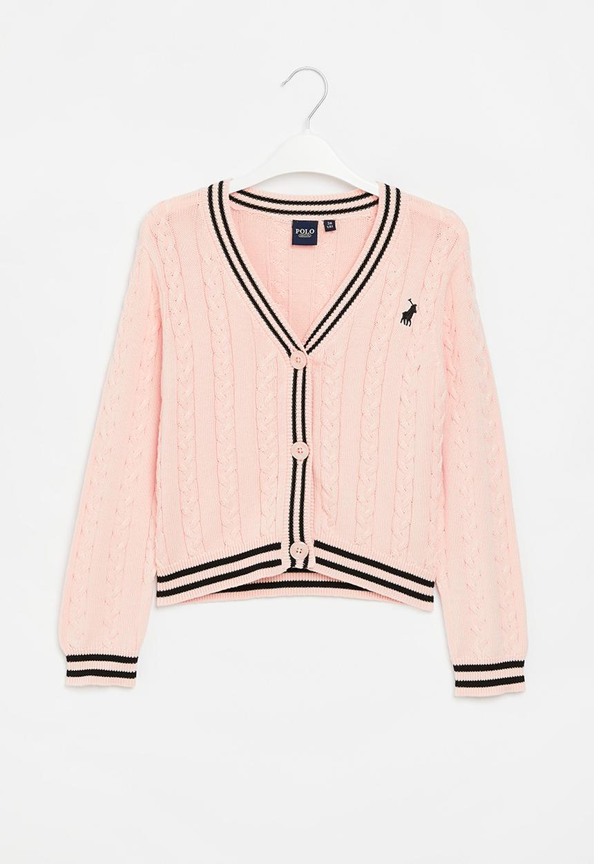POLO - Girls ashley cable knitted cardigan - pink