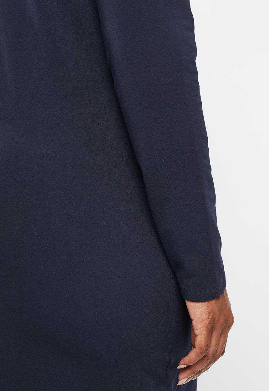 POLO - Plus wmn sport long sleeve dress - navy