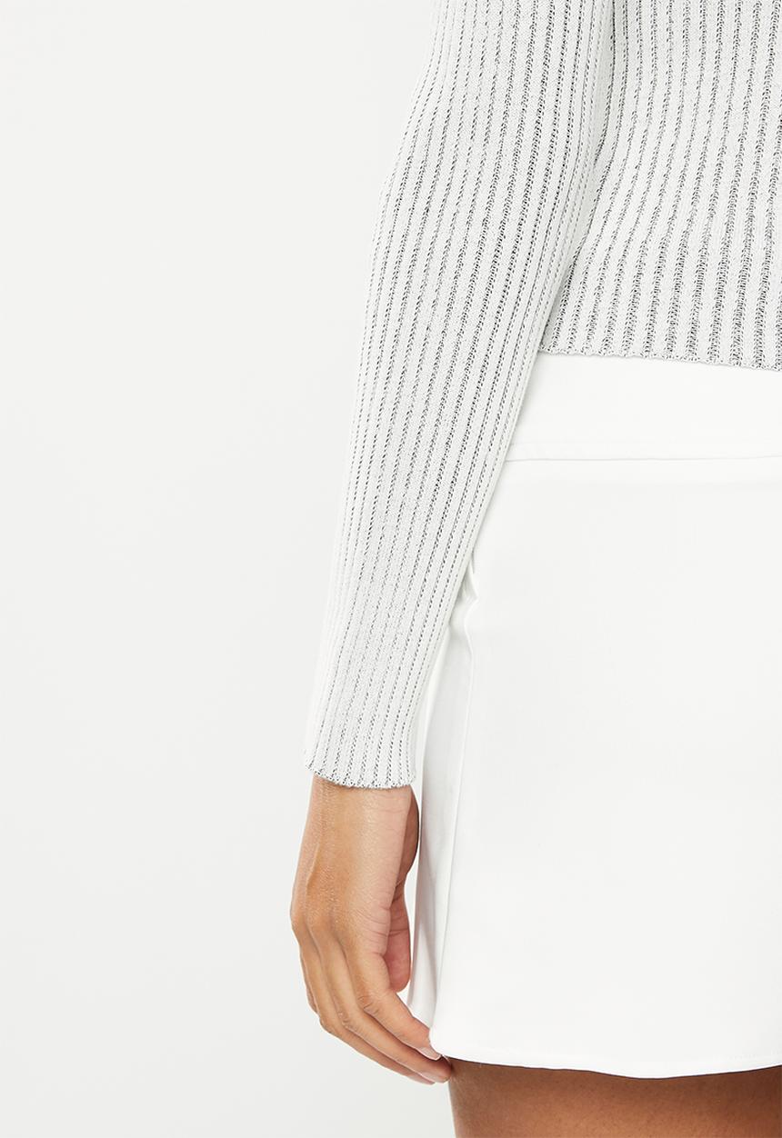Supré  - Marcie mock neck cardigan - dove grey two tone