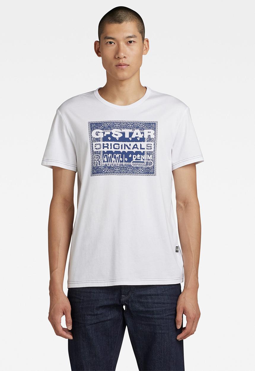 G-STAR - Bandana r t compact jersey o - white