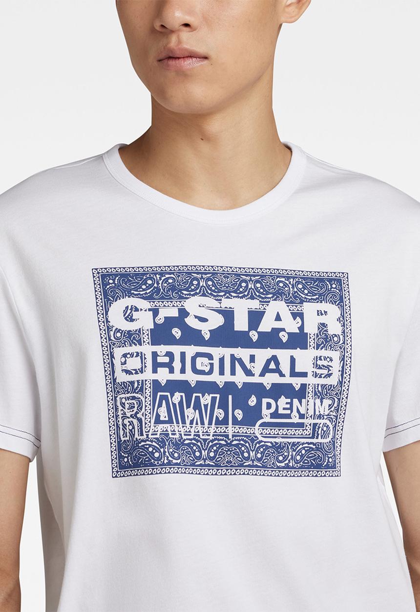 G-STAR - Bandana r t compact jersey o - white