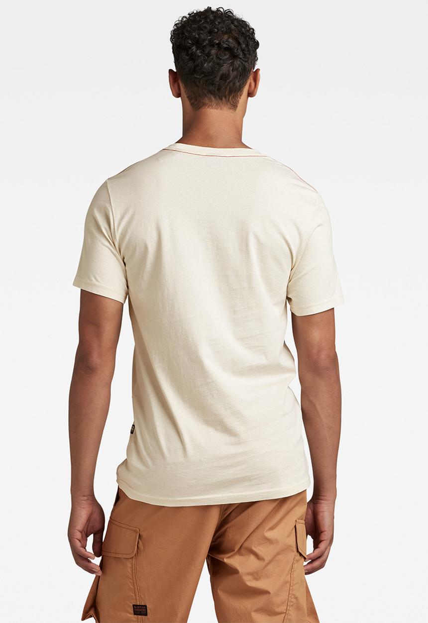 G-STAR - Chest gr slim r t compact jersey ecru o - ecru