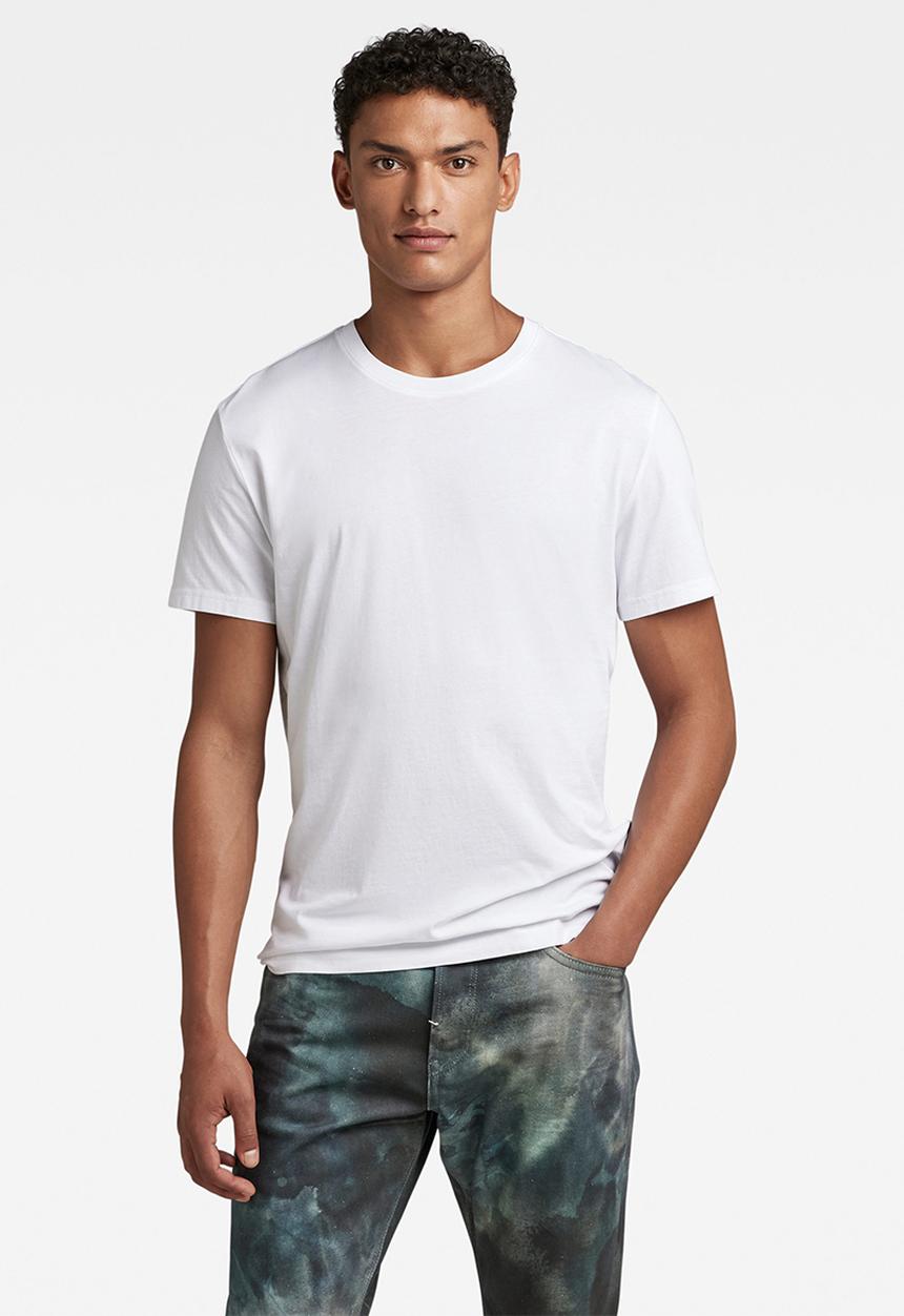 G-STAR - Back photo print r t compact jersey o - white