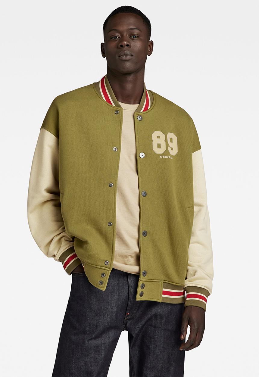 G-STAR - Sports bomber loose sw yoichi sweat ub o - smoke olive/postbag