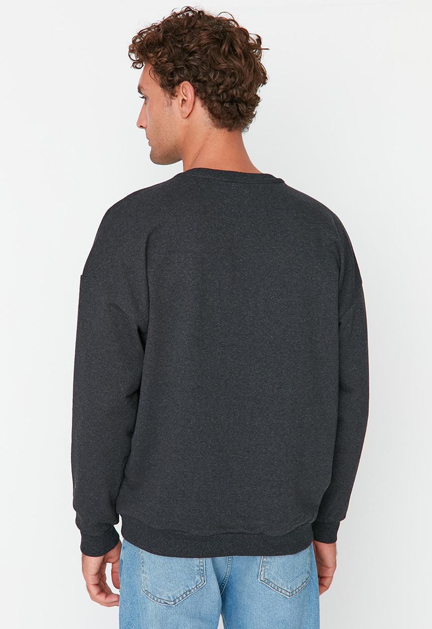 Trendyol - Printed fashion crew sweat - anthracite