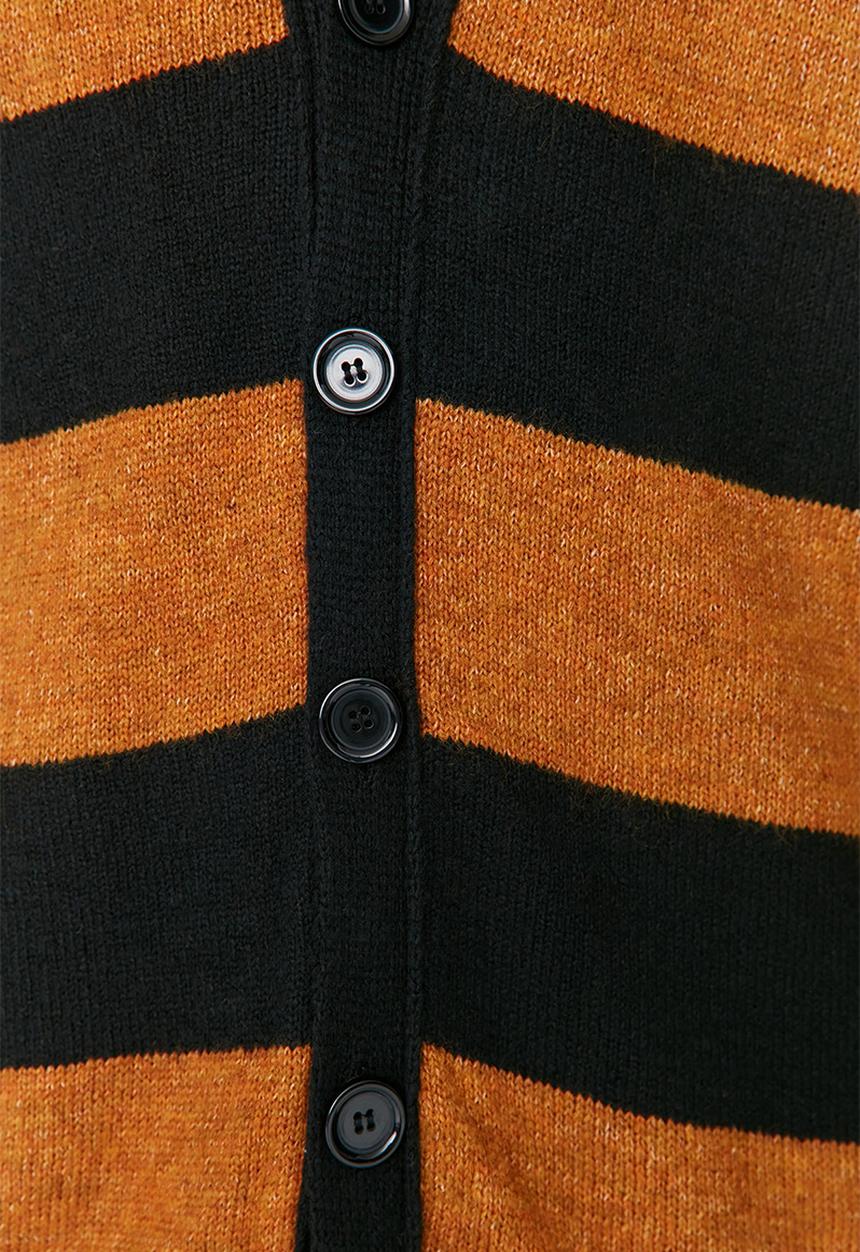 Trendyol - Stripe cardigan - black/orange