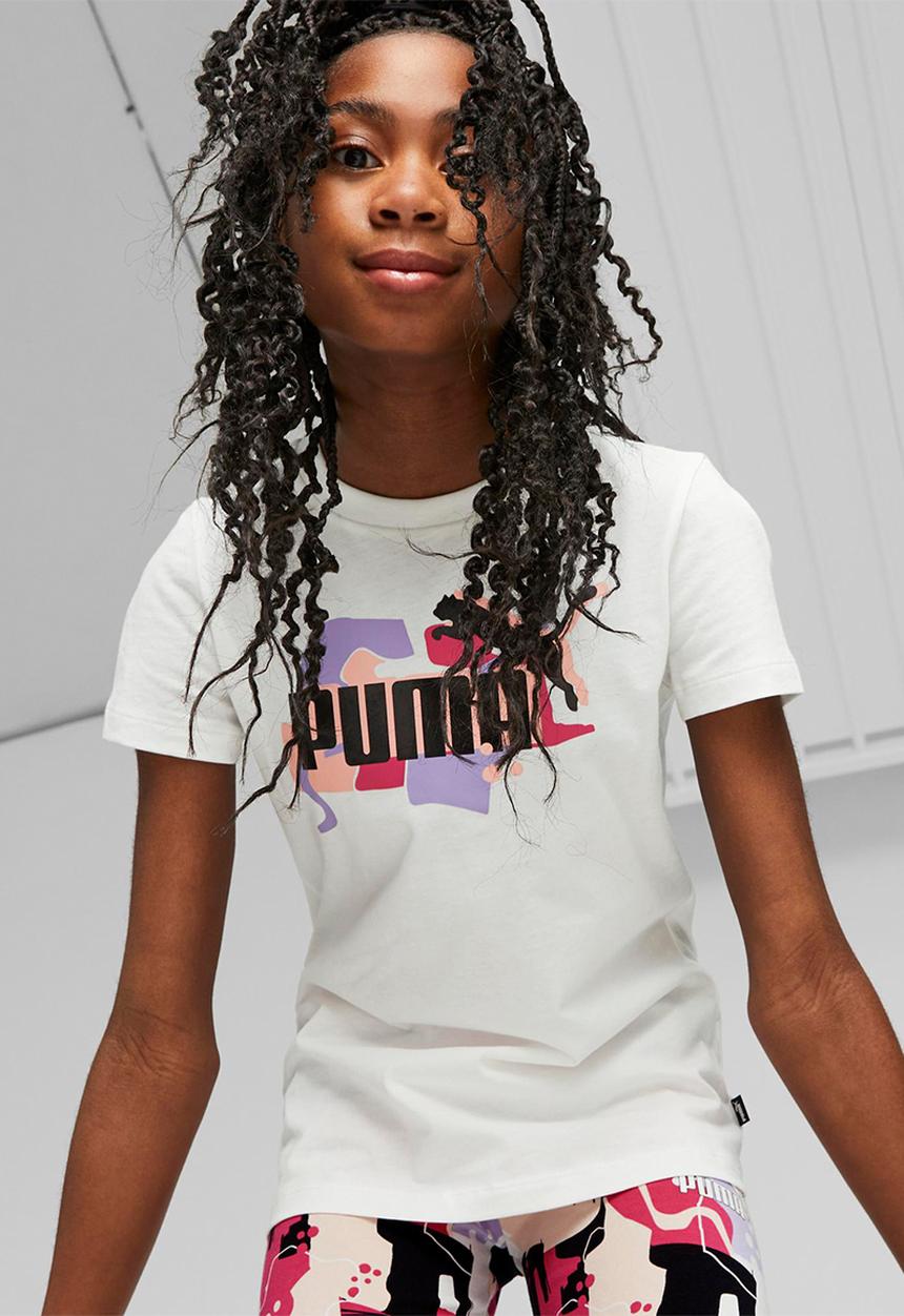PUMA - Ess+ street art logo tee g - puma white