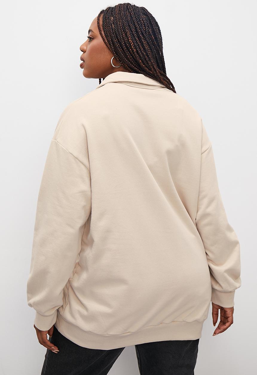 Superbalist - Longer length hoodie - sand