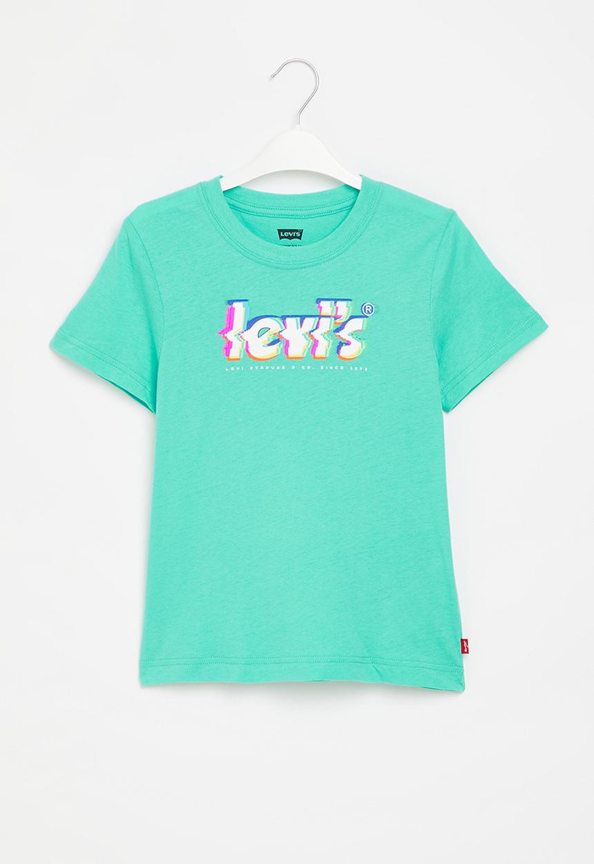 Levi’s® - Lvb glitched logo tee shirt - aqua green