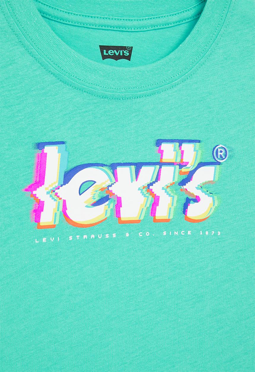Levi’s® - Lvb glitched logo tee shirt - aqua green