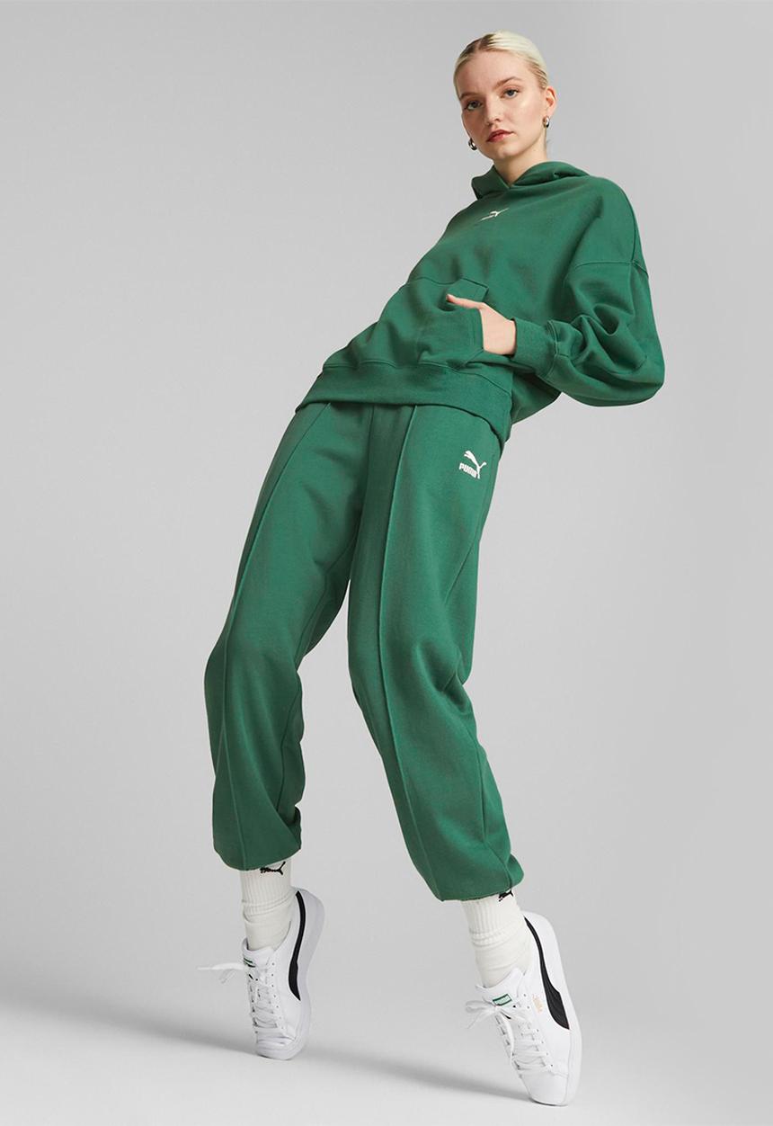 PUMA - Classics oversized hoodie fl - green