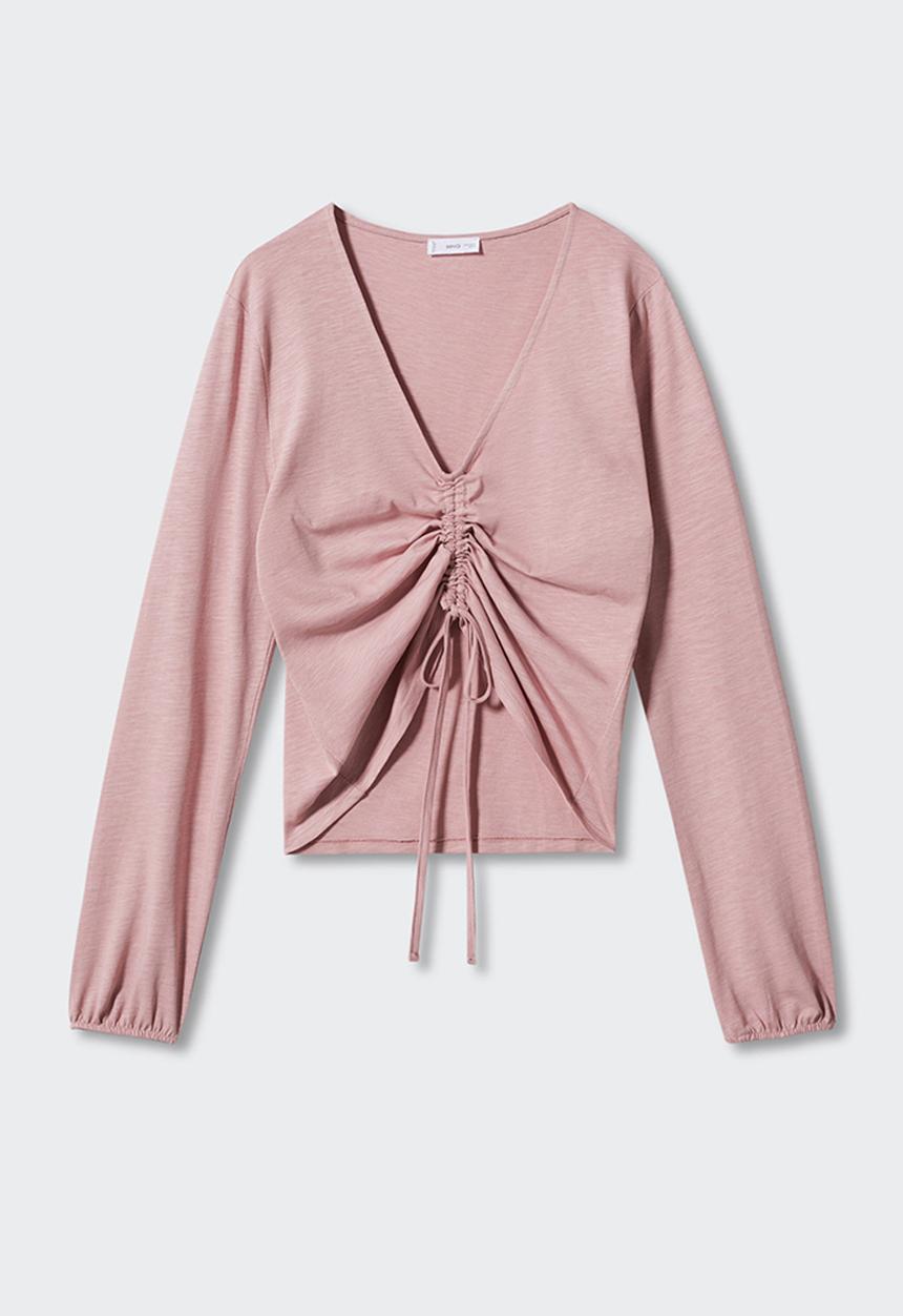 MANGO - T-shirt swipe - pink