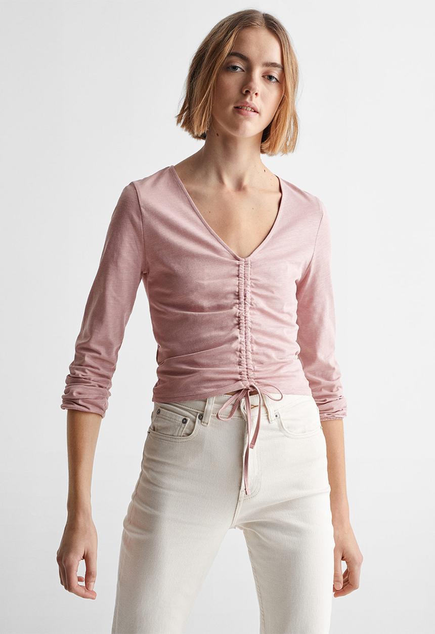 MANGO - T-shirt swipe - pink