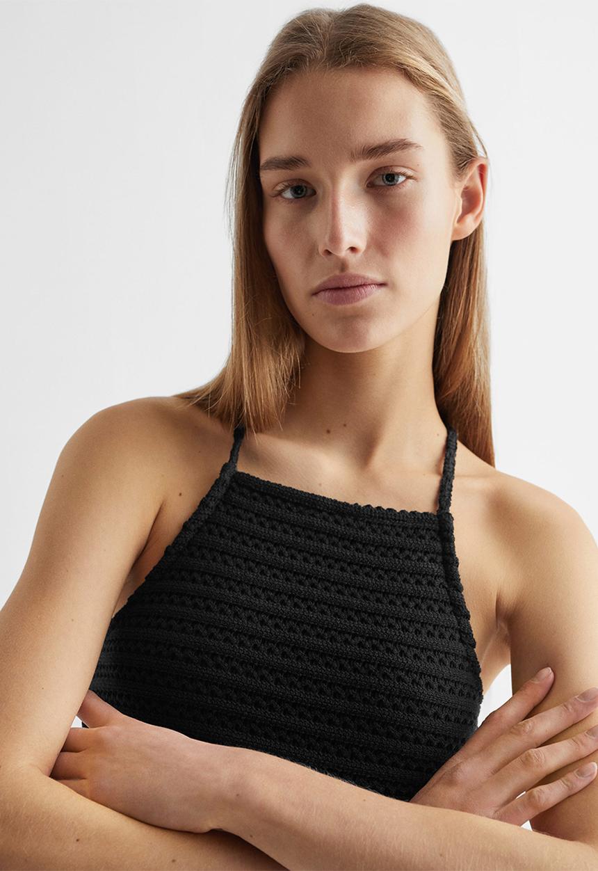 MANGO - Top calella - black