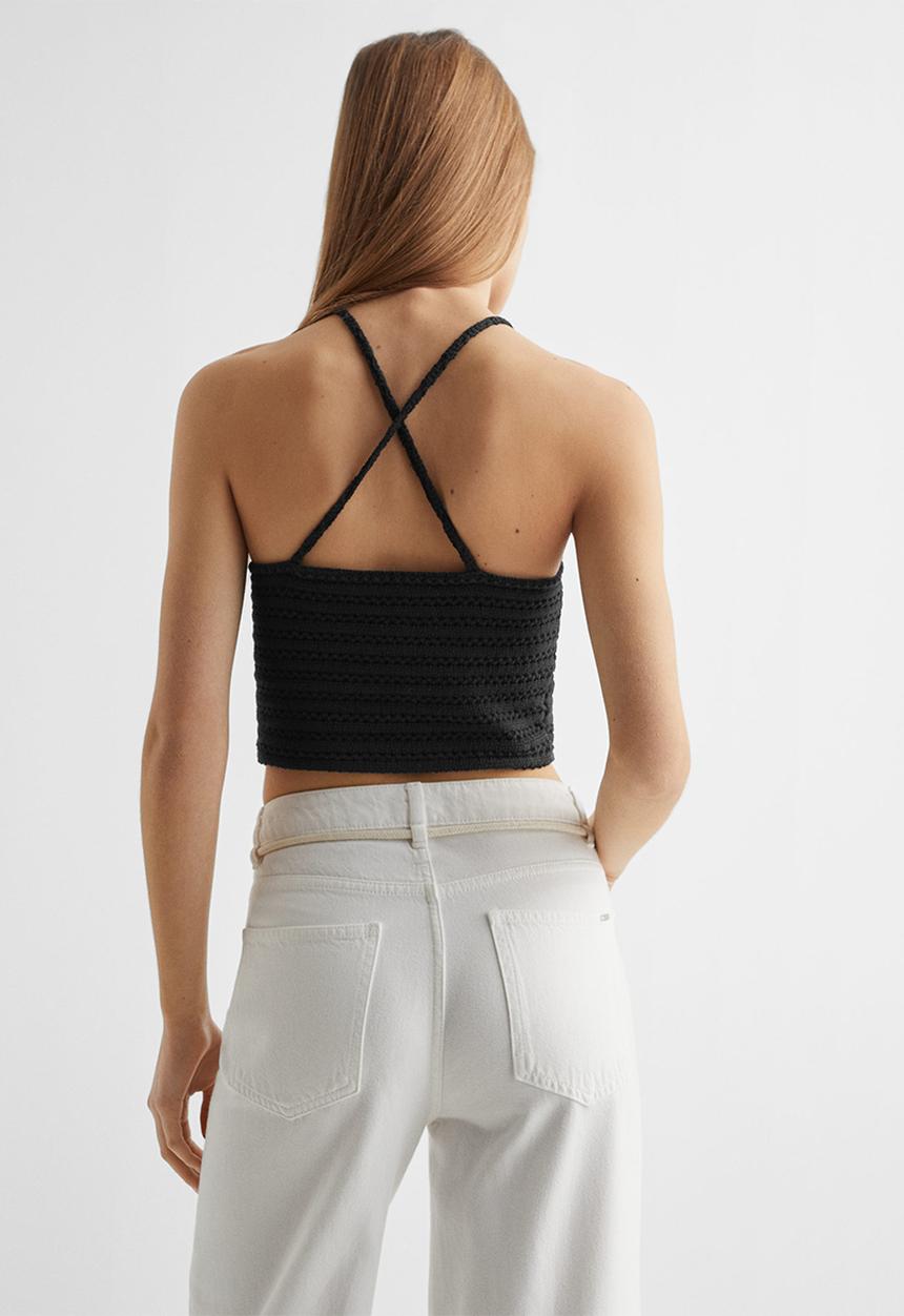 MANGO - Top calella - black