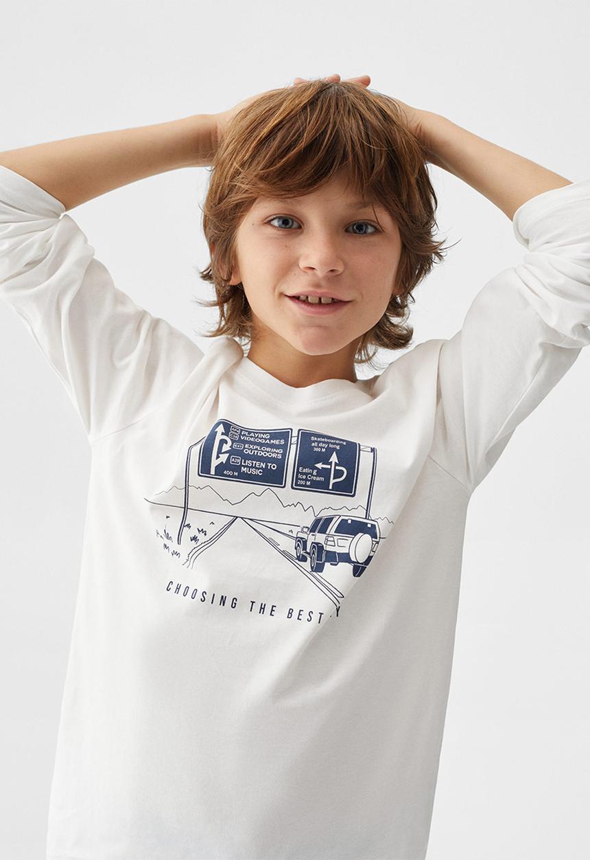MANGO - T-shirt spencer4 - natural