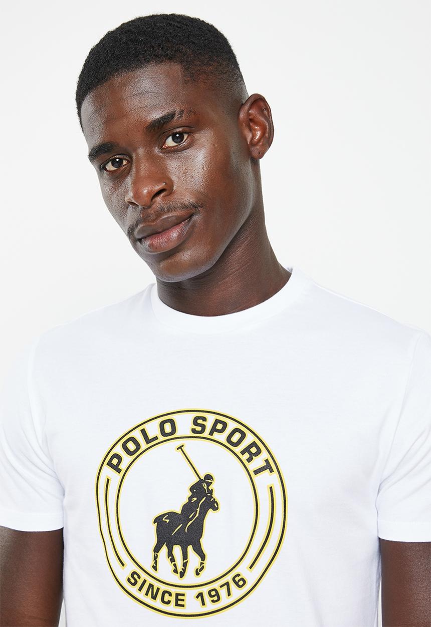 POLO - Men sport block logo short sleeve tee - white