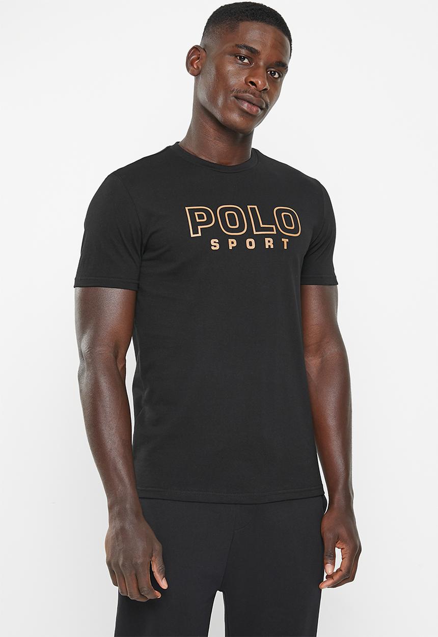 POLO - Men sport short sleeve logo tee - black