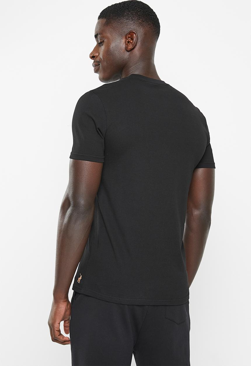 POLO - Men sport short sleeve logo tee - black