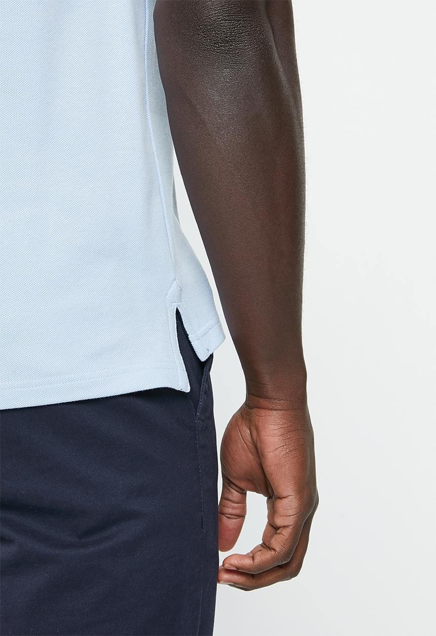 POLO - Mens pique short sleeve golfer - light blue