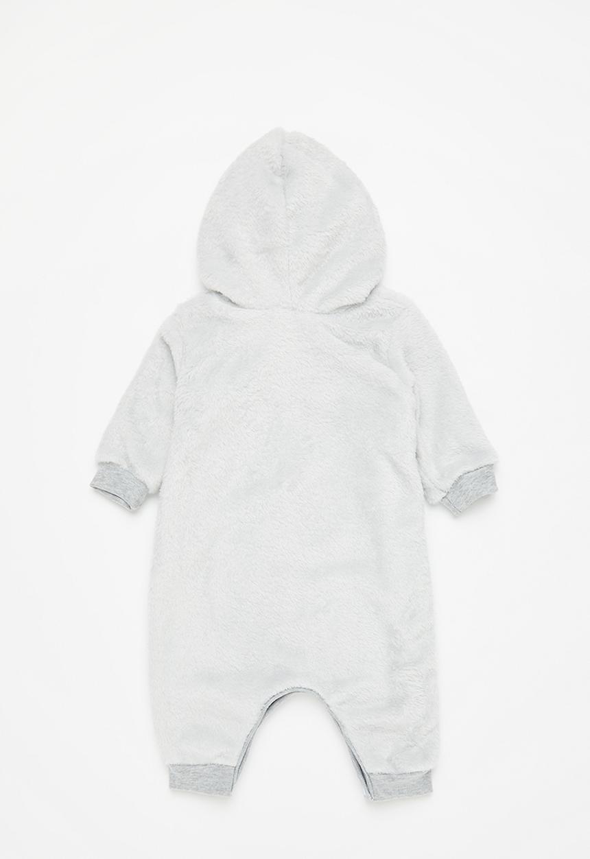 Little Lumps - Fluffy star babygro - grey