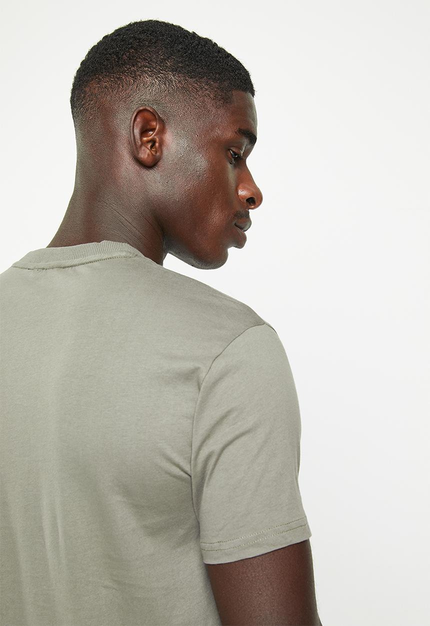 POLO - Men sport short sleeve shoulder print tee - charcoal