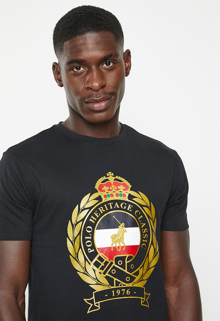 POLO - Mens crest short sleeve tee - black