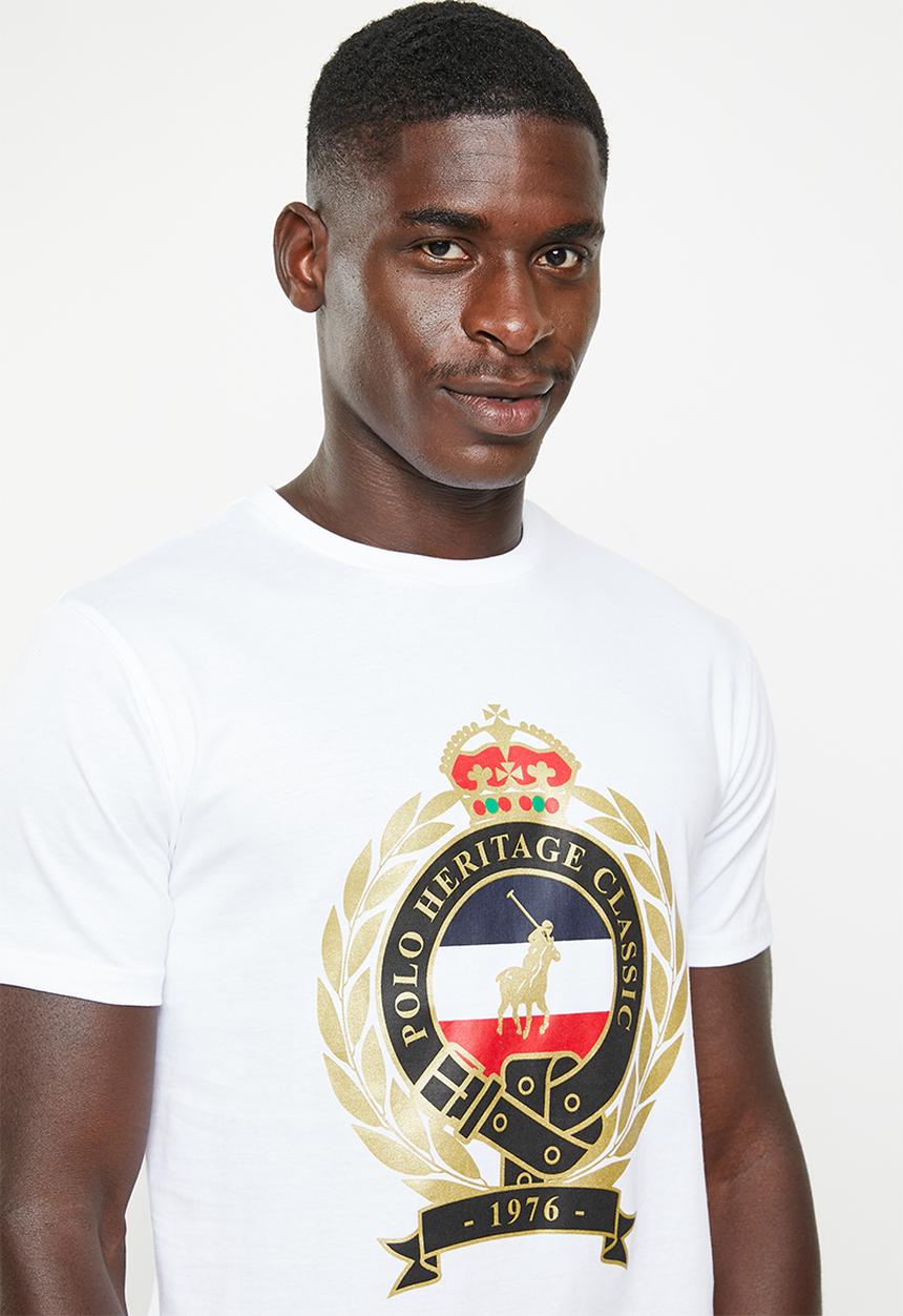 POLO - Mens crest short sleeve tee - white