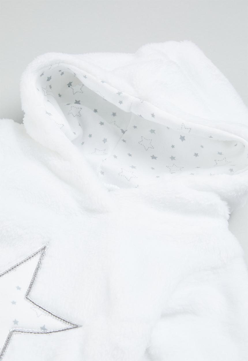 Little Lumps - Fluffy star babygro - white