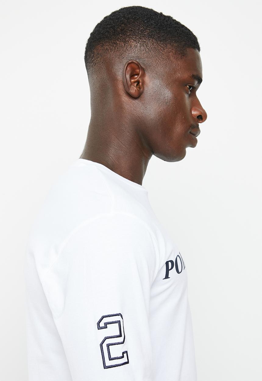 POLO - Mens equestrian long sleeve tee - white