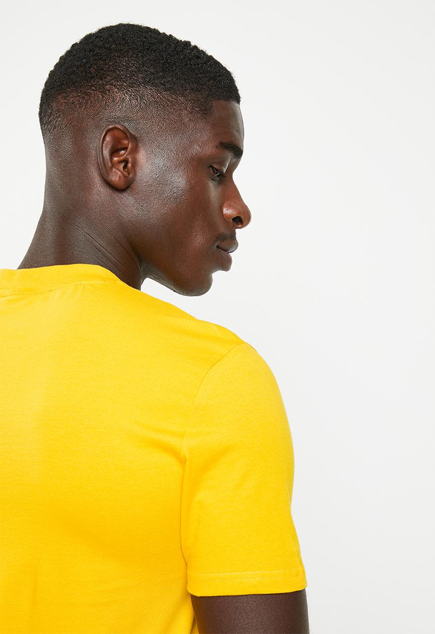 POLO - Men sport block logo short sleeve tee - mustard 