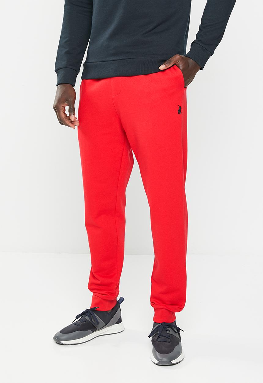 POLO - Mens crest logo jogger - red