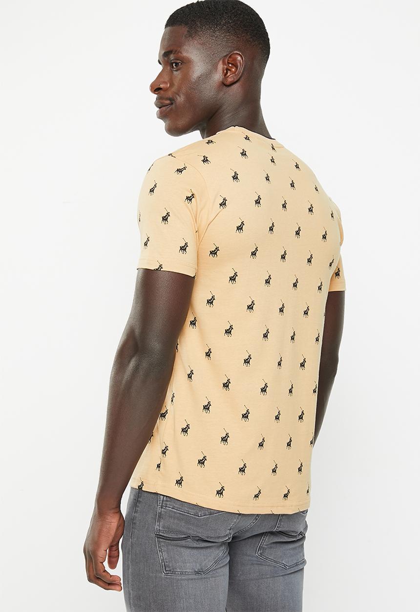 POLO - Mens monogram short sleeve tee - stone