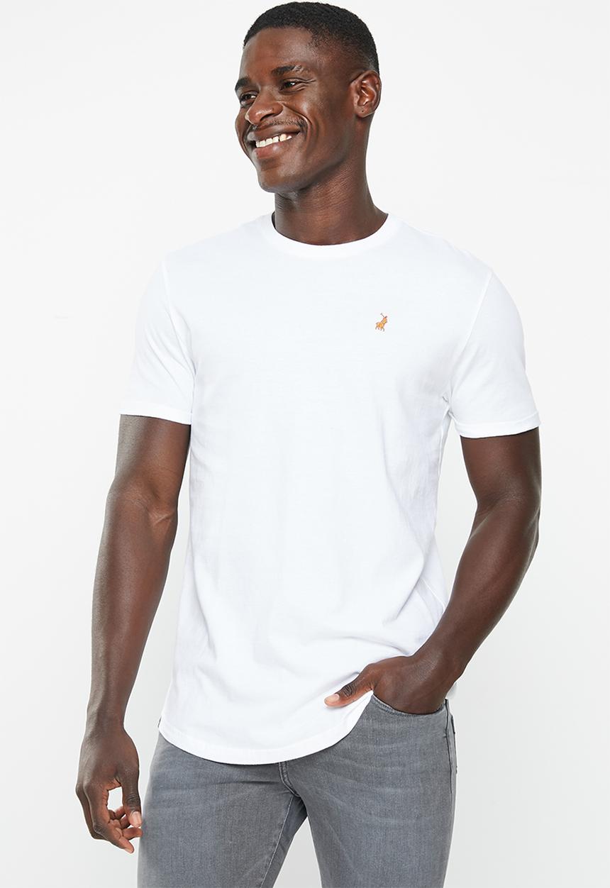 POLO - Mens pjc overdyed short sleeve tee - white 