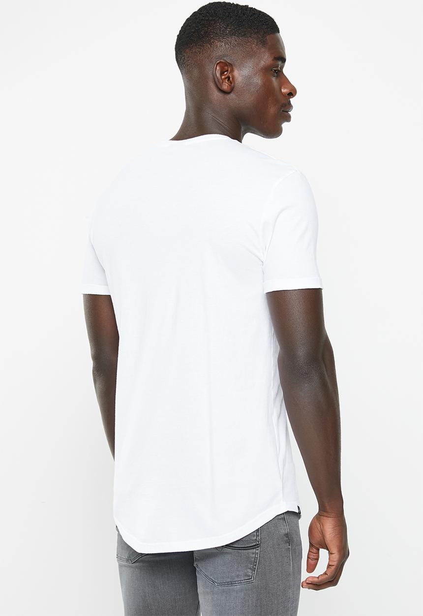 POLO - Mens pjc overdyed short sleeve tee - white 