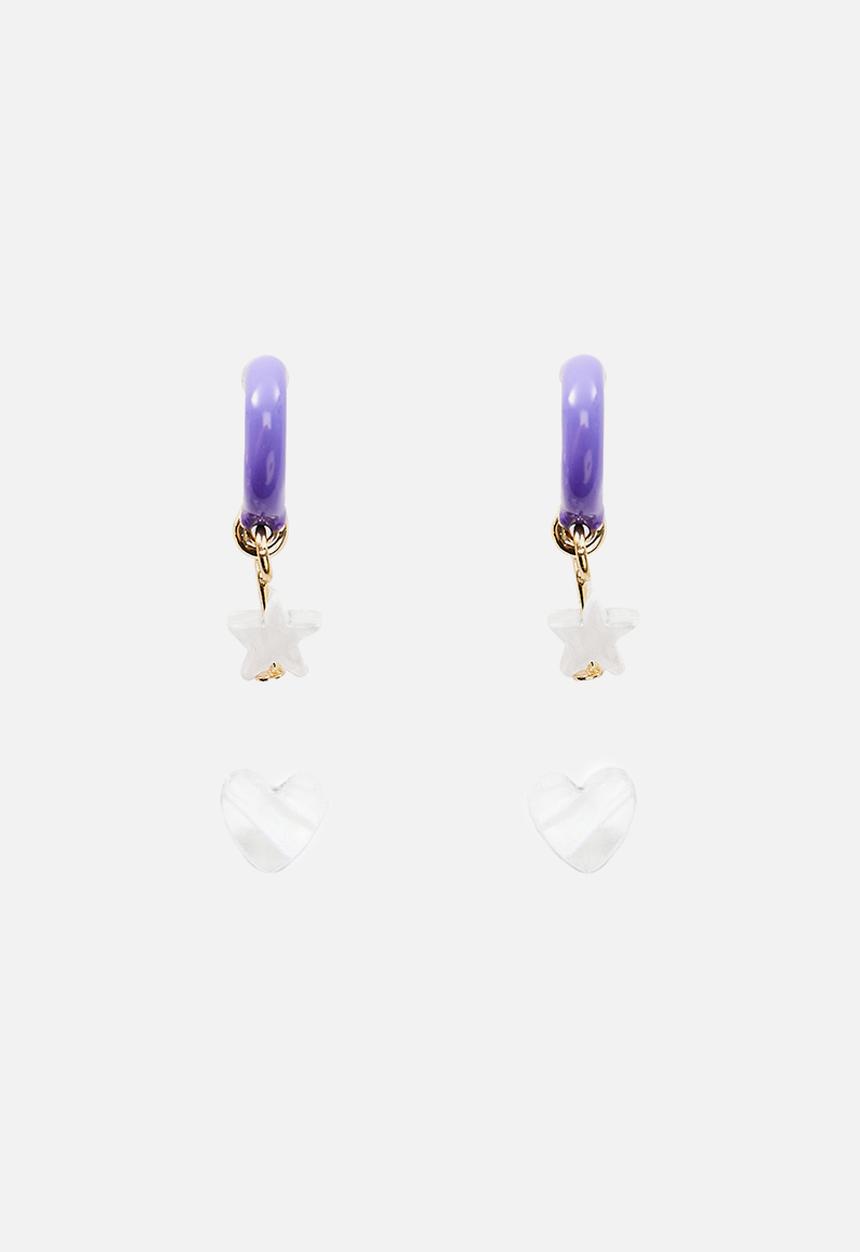 MANGO - Earrings pasti - purple
